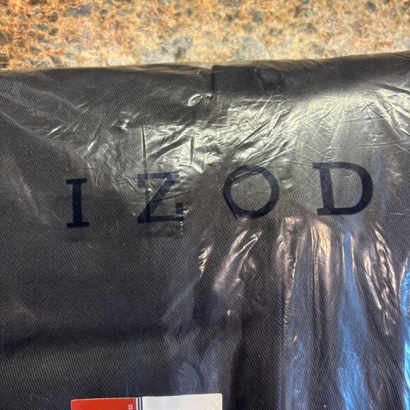 NWT Men's IZOD American Chino Double Pleat Classic Fit Chino Pants Navy 33W 32L - Picture 12 of 12